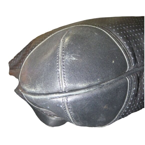 Coach Vintage Legacy 9218 Classic Black Perforated Leather Hobo Satchel Handbag - Picture 7 of 12